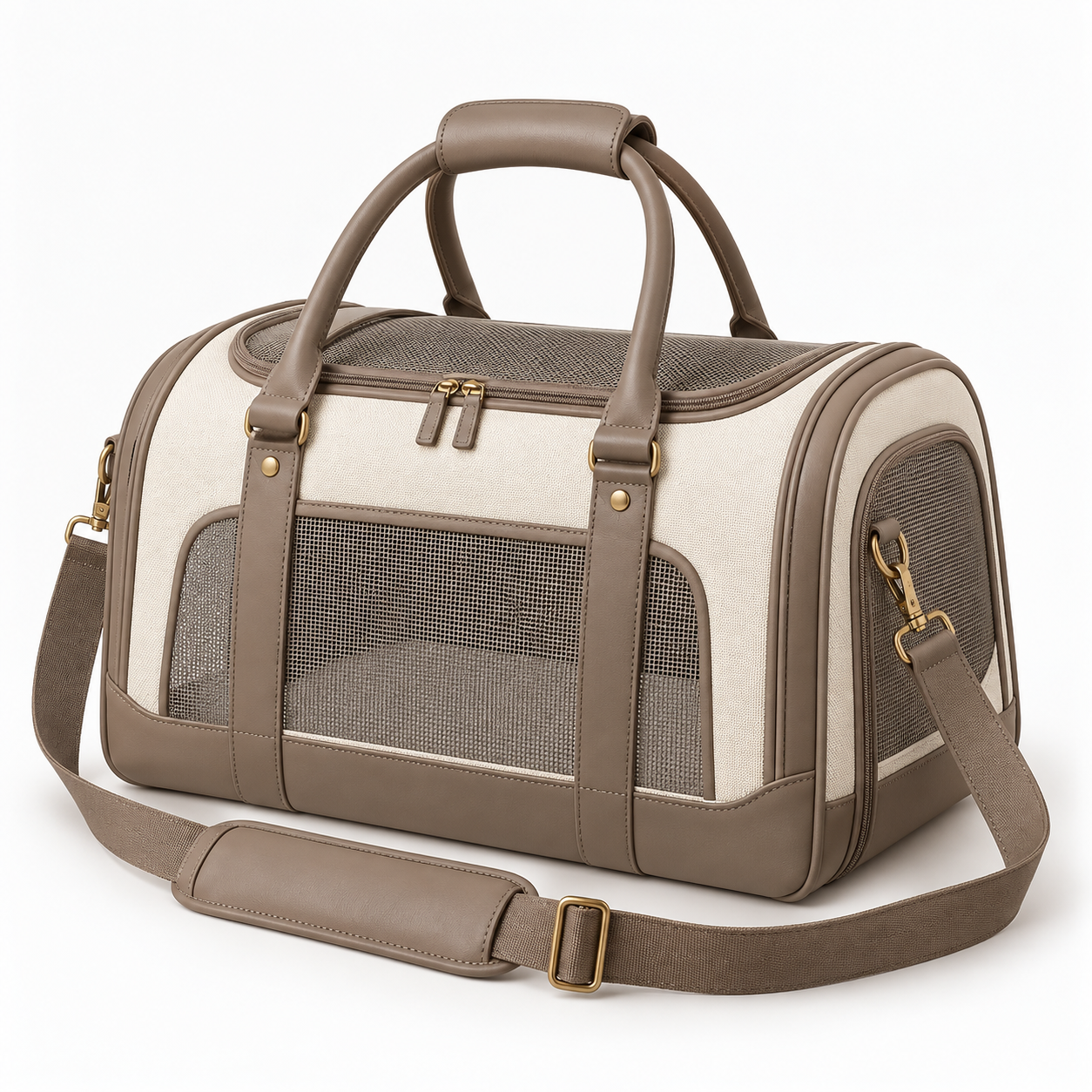 Taupe premium pet carrier supplier option
